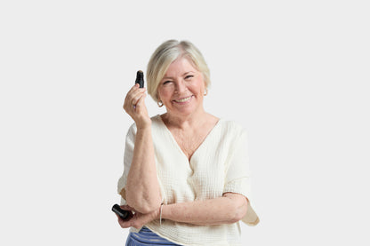Woman holding the bold brow arch filler